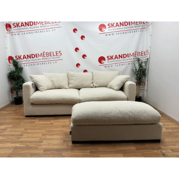 Dīvāns COMFY (2.5 seater + pufs) (Ekspozīcija)